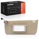A-Premium Beige Sun Visor with Mirror & Light Left Driver Side for Honda Accord