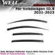 WELLvisors Deflector For Volkswagen ID.4 21-26 Window Visors Chrome Trim Guards