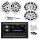 Pyle Double DIN MP3 BT Car Receiver, Amp,Kit, 2x 6.5" + 2x 6x9" Speaker, Antenna