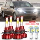 For Toyota Sienna 2004-2010  LED Headlight Hi/Lo Beam+Backup Reverse Bulbs 6000K