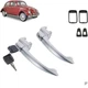 PAIR Exterior Door Handle Outside Lock Chrome Seals VW T1 Beetle Bug Ghia 60-67