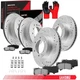 For 2003-2009 Toyota 4Runner Front Rear DRILLED Rotors + Ceramic Brake Pads 4.7L