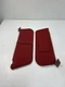 92-96 Ford Bronco F-Series Pair Of Sunvisors Sun Visors Cloth OEM Red/Maroon