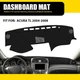 Fits For Acura TL 2004 2005 2006 2007 2008 Dashboard Pad Dash Cover Mat Black H