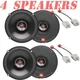 JBL Club622 Front-Rear 6.5" Speaker upgrade package for 2007-2017 Jeep Wrangler