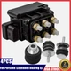 4X Air Suspension Compressor Valve Block & Mounts Fit Porsche Cayenne Touareg Q7