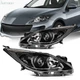 For 2010 2011 2012 2013 Mazda 3 (5-Speed) Headlights Assembly Black Housing L+R