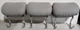 2000-2006 Mercedes S-Class Rear Seat Headrests Set of 3 Gray Leather 2209701750