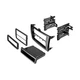 American International Double DIN Gray Stereo Dash Kit w Storage Pocket