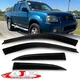 4PC Tape On Window Visors Sun Shade Vent Deflector For 2000-2004 Nissan Frontier