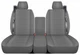Front set 40/20/40 car seat covers fits 2004-2008 Ford F150 Truck solid Silver