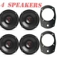 JBL Stage3 627F, 6-1/2 "2-Way Car Audio Speakers Package & Speaker Mounting kit