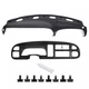 Black Dash Bezel Dashboard Cover Overlay Fit For 1998-2002 Dodge Ram Pickup