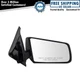 TRQ 3x5 Black Manual Mirror RH Passenger Side for S10 S15 Pickup Truck SUV