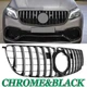 Chrome+Black GT R Front Grille Fit Mercedes X166 GLS SUV GLS450 GLS550 2016-2019