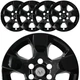 4 fits Dodge Ram 1500 Truck 2019-2025 Black 18" Wheel Skins Hub Caps Rim Covers
