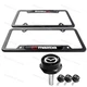 For 2PCS MAZDA 3 6 Black License Plate Frame Stainless Steel W/ Caps Bolt Screw
