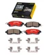 Front Ceramic Brake Pads w/Hardware for 2014 - 2017 Nissan LEAF EV Hatchback