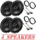 JBL Stage1621 6.5" Front Door & Rear Deck Speakers For 2008-2022 Honda Accord