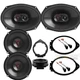 JBL Stage3 Car Speakers Front & Rear for 2010-2015 Chevy Camaro (Coupe Only)