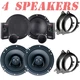 Cerwin Vega 300 Watt 6.5&rdquo; Front & Rear Upgrade Car Speakers for 2005-12 Scion TC