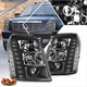 For 07-14 Cadillac Escalade ESV EXT Clear Corner HID Projector Headlights Black