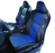 for SCION FR-S 2013-2016 IGGEE S.LEATHER CUSTOM FIT FRONT SEAT COVERS BLACK/BLUE