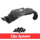Front Left Driver Side Fender Liner w/ Clips For 2006-2012 Toyota Rav4 TO1248144