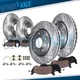Front and Rear Drilled & Slotted Brake Rotors Brake Pads for Fusion MKZ Mazda 6
