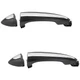 Pair Set of 2 Exterior Door Handles Rear Driver & Passenger Side for Chevy Sedan