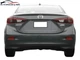 #538 PAINTED FACTORY STYLE LIP SPOILER fits the 2014 - 2019 Mazda 3