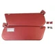 1987-1996 Ford F150 F250 F350 Bronco Red Vinyl Sun Visors Sunvisor Pair L R