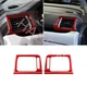 6&times;Red Carbon Side Air Vent Outlet Panel Trim For Honda Ridgeline /Passport Pilot