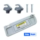 Light Gray Sun Visor W/ Clip Right Passenger Side For 2006-2008 Honda Civic