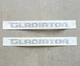 NEW 2020-2022 Jeep Gladiator JT BLACK Colored Fender Decals, OEM Mopar