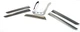 2012 AUDI A4 (B8 8K) DASH DOOR CONSOLE ALUMINUM FISH SCALE TRIM PANEL SET
