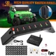 6 Gang Grab Handle Wireless Switch Panel For Jeep Wrangler JL 2018-23& Gladiator