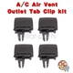 AC Air Vent Outlet Tab Clip kit for Mercedes-Benz W166 GL350 GL450 ML350 Black