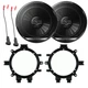 2x Pioneer 6.5" 300W 2-Way Car Audio Speakers W/Adapters + Harness (95-2009 GM)