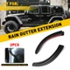 2 For Jeep Wrangler JL 2018-2021 Water Rain Gutter Extension Channel Accessories