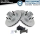Performance Brake Rotor Drilled Slotted Coated & Ceramic Pad Front Kit