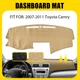 For 2007-2011 Toyota Camry Dashmat Dash Cover Dashboard Mat Car Interior Pad US