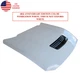 Hood extension panel with scoop Wimbledon White for 2024- 2026 Ford Mustang