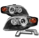 FOR 2005-2008 AUDI A4 S4 B7 HID MODEL BLACK PROJECTOR HEADLIGHTS +LED SIGNAL DRL
