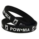 United States POW MIA Printed Silicon Military Bracelet One Size BLACK