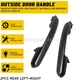 Exterior Outer Door Handle Rear For 2017-2024 Toyota RAV4 RH LH Side Black 2PCS