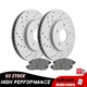 283mm Front Drilled Brake Rotors Ceramic Pads for 2011 2012 2013 Nissan LEAF