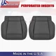 2015 to 2017 Fits Ford F150 Lariat Driver& Passenger Bottom Leather Covers Black