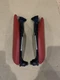 10-13 BMW X5M X6M Center Console Trim Knee Side Pad Set Leather Red OEM Cover