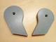 92-97 Light/Opal Gray Split Seat Hinge Covers 40/20/40 Ford F150 F250 F350 OBS